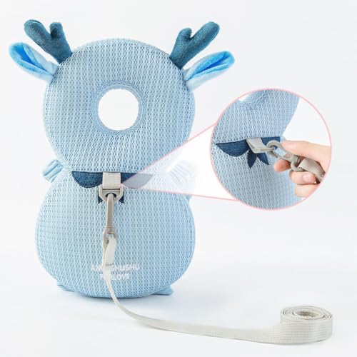 Protector de cabeza para niños Walker con correas ajustables cojín suave gatear 6