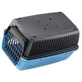 Ferplast Katzentransportbox SKIPPER 2, Hundetransportbox, Haustiertransportbox für kleine Hunde und Katzen bis 8 kg, Hundetransportbox, Katzentransportbox, 55x36xH 33 cm, aus Kunststoff mit Klappgriff