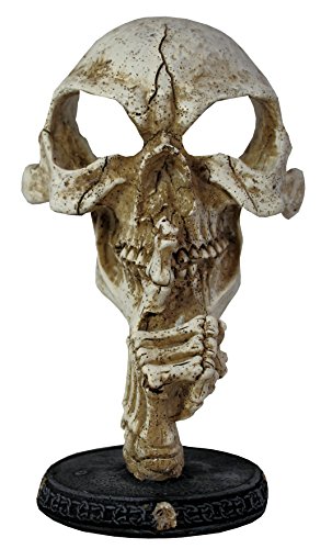 Figura decorativa de calavera, soporte para gafas o auriculares, decoración mística, gótica