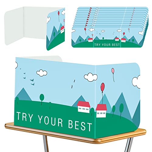 Privacy Shields For Student Desks - 24 Pack，Colored Classroom Privacy Folders For Students, Privacy Boards For Test And Desk Dividers (16"W X 12"H X 13"D) #TOP12