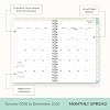 Blue Sky Day Designer 2026 Weekly and Monthly Planner Calendar, January 2026 - December 2026, 5 x 8, Flexible Cover With Zip Pouch, Durable Twin Wire Binding, Storage Pocket, Includes Stickers, Tulip Garden Mint