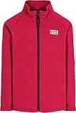 Recycelte Polyester-Fleecejacken sind in den folgenden Farben erhältlich: Korallenrot, Rot und Schwarz.