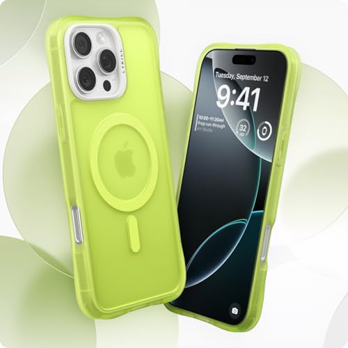 Image of Spigen Cyrill UltraSheer Mag | iPhone 16 Pro Case | Yellow iPhone 16 Pro Back Cover | TPU+Poly Carbonate - Lime