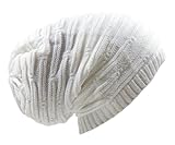 RW Rasta Stretch Long Beanie Hats (White)