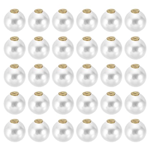 Embouts de boucles d'oreilles en perle 12mm PATIKIL, 100 supports dorés blancs de remplacement