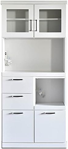 Amazon トスティ 80op 引き出し ホワイト 食器棚 完成品 Coco ココ レンジ台 白 幅80cmオープン引出しタイプ 引き戸 キッチン収納棚 レンジ台 おしゃれ 幅80 オープン引き出しタイプ レンジボード オンライン通販