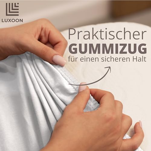 Luxoon Kissenbezug für Gesundheitskissen – 95% Baumwolle / 5% Elasthan, Atmungsaktiv und Hautfreundlich, Waschbar, Für Komfort und Hygiene 2er Pack 30-45 x 50-65 cm, Weiß