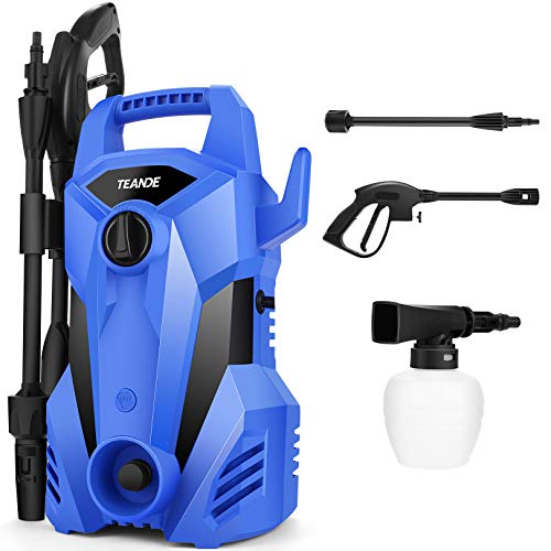 TEANDE 2300PSI Pressure Washer 2.2GPM Electric Pressure Washer Car Power Washer High Pressure Washer Machine with Spray Gun, Pressure Hose(Blue) TEANDE 2300PSI Pressure Washer 2.2GPM Electric Pressure Washer Car Power Washer High Pressure Washer Machine with Spray Gun, Pressure Hose(Blue)