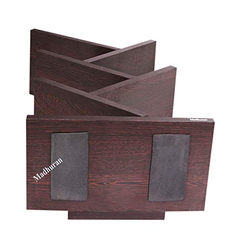 Image of Madhuran Engineering Wood Studio Shelf, Bookcase, Space Saving Table Stands,Holders (Matte, Wenge)