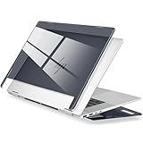 Crystal Clear Case for HP Envy x360 16-inch 2-in-1 Laptop 2024, Lightweight Hard Shell with Scratch-Resistant Protection, Precise Cutouts, Easy Installation, with Ventilation & Anti-Slip Feet, Black