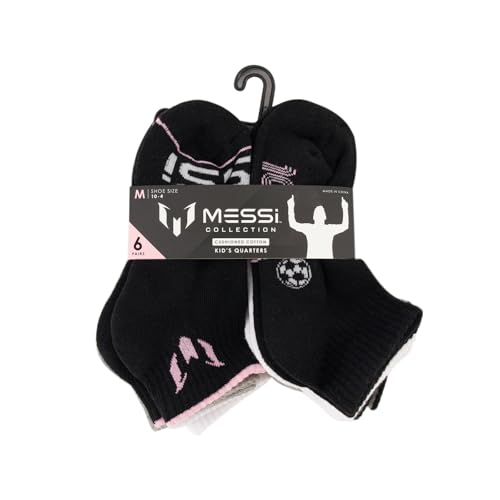 Image of Messi Boys' Lifestyle Ankle Socks, 6-pack, Soft & Stretchy, Comfortable