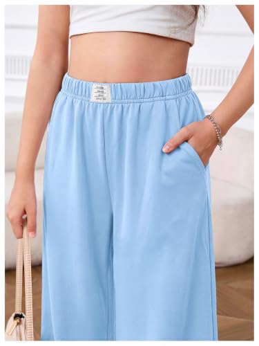 Image of SOLY HUX Girl's Wide Leg Sweatpants Loose Baggy Pants with Pockets