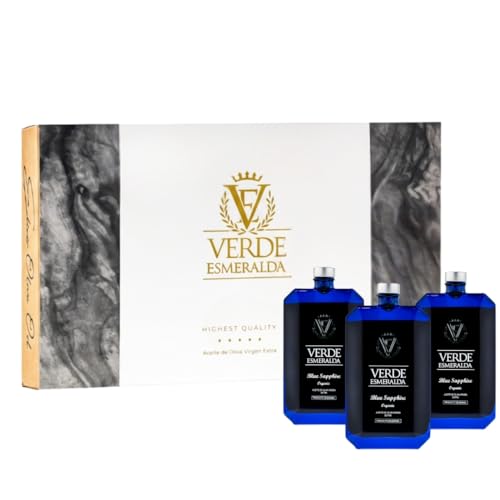 Verde Esmeralda aceite de oliva - Pack Gemas Aceite de Oliva Virgen Extra – Variedades Picual, Royal y Ecológico | Edición Especial de España-Jaén, 3x500ml. (1500, Pack Gema Ecológico)