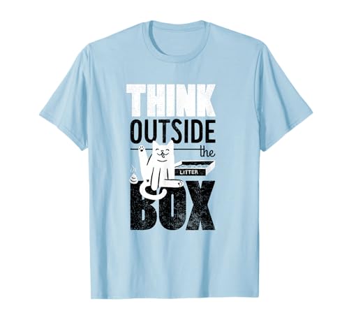 Think Outside the Litter Box Funny Cat Kitty Butt Poop Lick T-Shirt