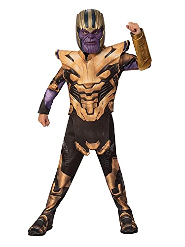 Rubies Disfraz para Niños y Niñas de 3 a 4 años, Disfraz de Thanos de los Vengadores, Traje Impreso con Pechera y Máscara, Producto Oficial de Marvel, Talla S