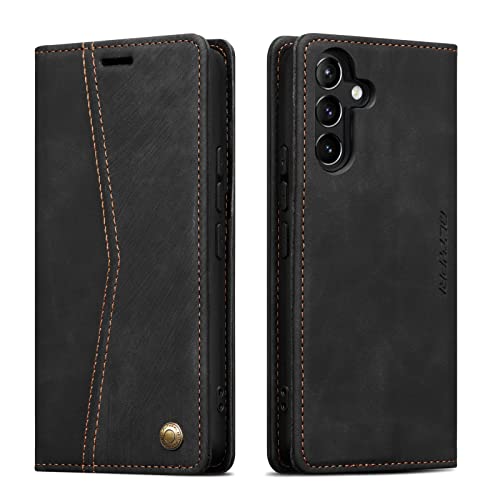 QLTYPRI Etui Coque pour Samsung Galaxy S26 Plus, Portefeuille Fentes Cartes Housse Antichoc Cuir PU Vintage Portefeuille Etui Compatible avec Samsung Galaxy...