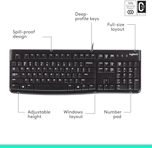 Logitech 920-002478 Keyboard K120,Black