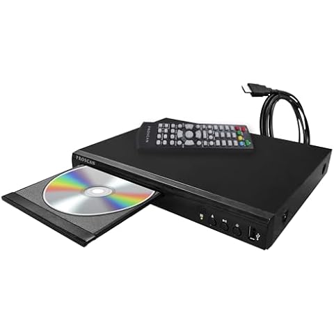 Compact Region-Free HDMI Blu-ray Player with Remote Control | 6' HDMI Cable and Multi-Language Support | Blu-ray and DVD Players for TV | Supports Multiple Disc Formats and Dolby Surround Sound Cover