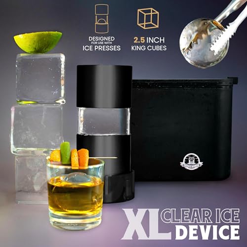 Molde para hielo XL claro de 2.5 pulgadas de silicona miniatura 2