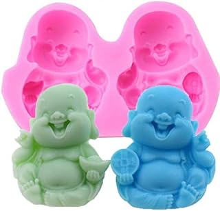 Fopytu 3d Buddha Mould Cute Buddha Candle Mold Wax Melt Molds Epoxy Resin Mould Craft Art Silicone Soap Mold Diy Handmade Soap Molds
