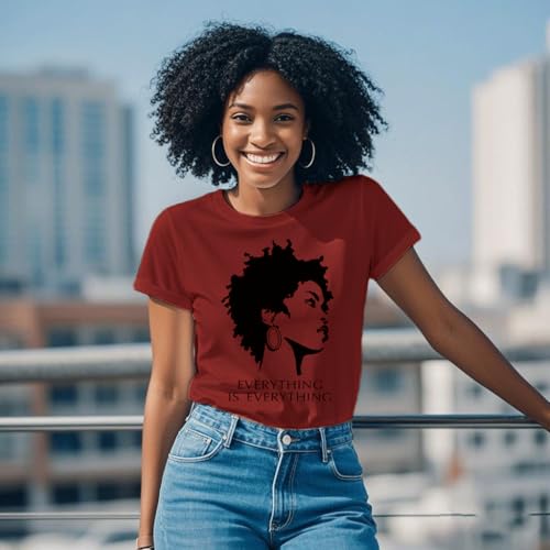 Black Power Black Girl Graphic T-Shirt Plus Size Tops Afro Woman Black Girl Tee Afro Girl Magic Tee4