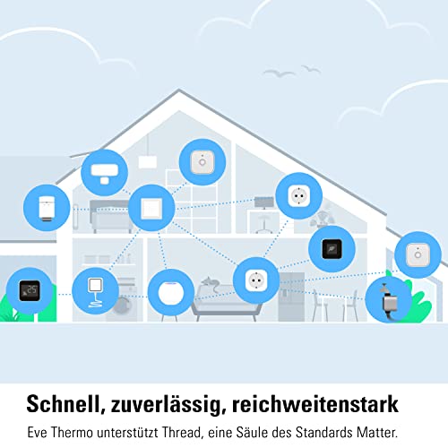 Eve Thermo (Apple Home) - Smartes Heizkörperthermostat, spart Heizkosten, Moderne Heizungssteuerung...