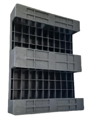 Pallet in plastica 80x60 | ANTISCIVOLO COMPLETO (pieno, PE riciclato)