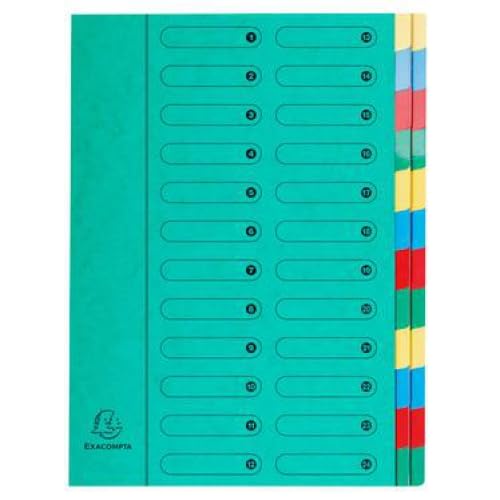 Lot de 4 Trieur extensible HARMONIKA, 24 compartiments, coloris vert