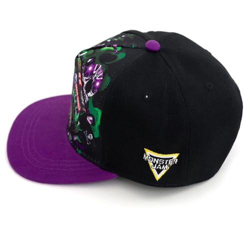 Monster Jam Grave Digger Adjustable One Size Snapback Baseball Cap Purple/Black OS Toddler4