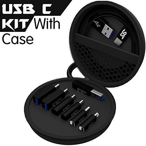 The Dongle Shop 8 Piece USB C Adapter Kit, Foam Insert & Travel
