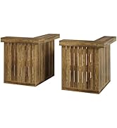 Tribesigns L-Shaped Home Bar Unit, 4-Tier Corner Liquor Bar Table with Storage Shelves and Wine G...