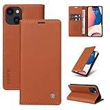 GoodcAcy Echtleder Hülle für Honor X6 5G, Handyhülle [Echtes Leder] [Magnetverschluss] Handytasche Lederhülle für Honor X6 5G Hülle - Brown