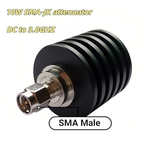 40db 10w sma rf attenuator - 50 ohm fixed coaxial attenuator dc-3ghz with sma male to female connector for ham radio rf testing 40db