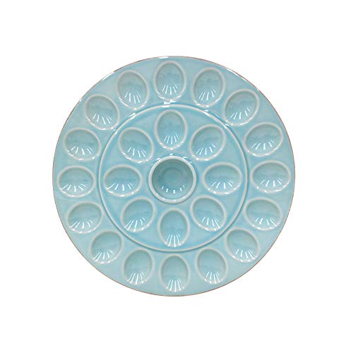 🔥 Crazy Deals Casafina, Cook & Host collection, Stoneware Serveware, Egg platter, robin's egg blue, 13''