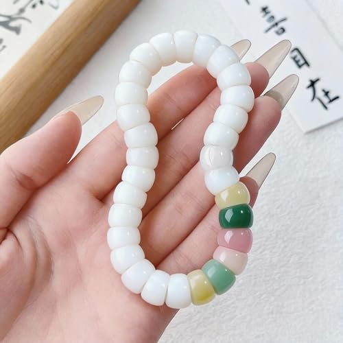 Image of Fidget Bracelet for Women Natural Bodhi Seeds Beaded Anxiety Stress Bracelets Zen Fidget Stretch Bracelets Alleviate Protection Healing Bodhi Jewelry Gifts for Women Men