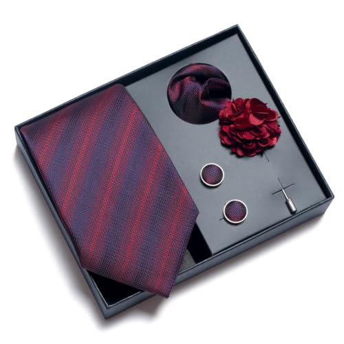 Image of joy alice 70 Colors Ties Set Men Mixed Color Necktie Handkerchief Cufflinks Brooch 3.15 Formal