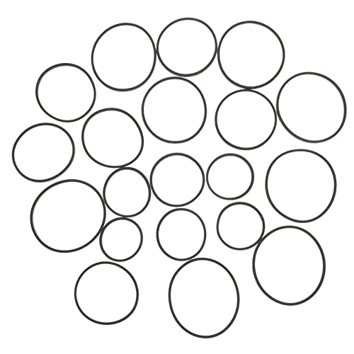 KONTONTY 20pcs Flat Rubber Belts for Recorder Repair Maintenance Supplies for VCR DVD Cd Players and Audio Equipment Stable Soft and Performance