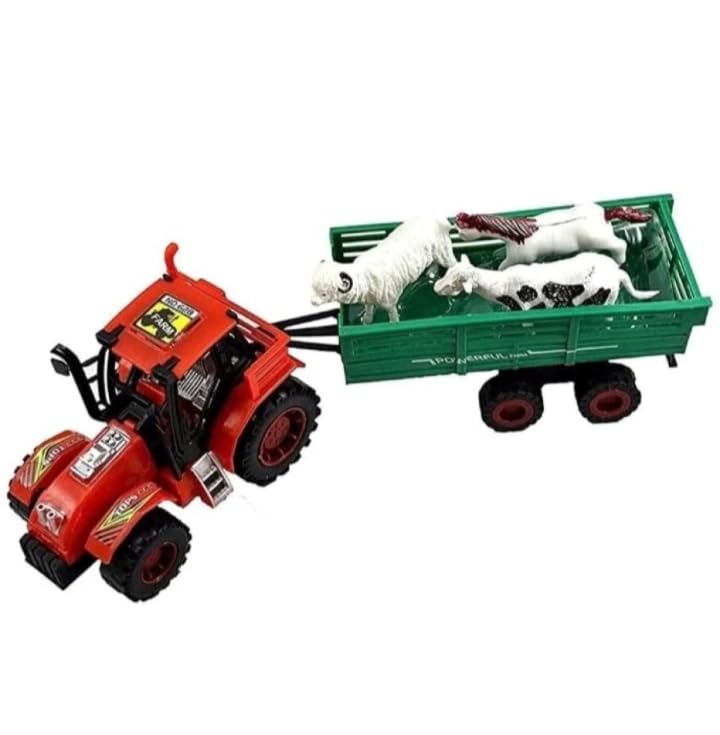 Manos Horse-Cow-Sheep firm Animal Tractor Red & Green Color trolly Toy I Pull & Push Toy I friction Tractor toy or kids (B0D8V4X8D1) Amazon Price History, Amazon Price Tracker