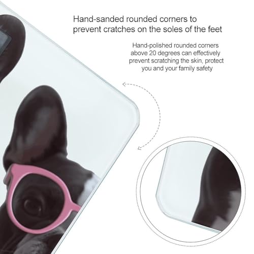 Báscula Digital de Baño French Bulldog Rosa con LCD miniatura 4