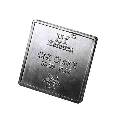 Luciteria Science Hafnium Metal .999 1oz Troy Ounce Bullion Bar Luciteria Science Hafnium Metal .999 1oz Troy Ounce Bullion Bar