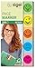 SIGEL HN502 Marque-pages Smiley en papier, 200 feuilles de 5 x 2 cm, 5 couleurs