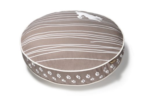 P.L.A.Y. Pet Lifestyle and You Housse ronde pour lit Motif chien et câble Gris Petit format