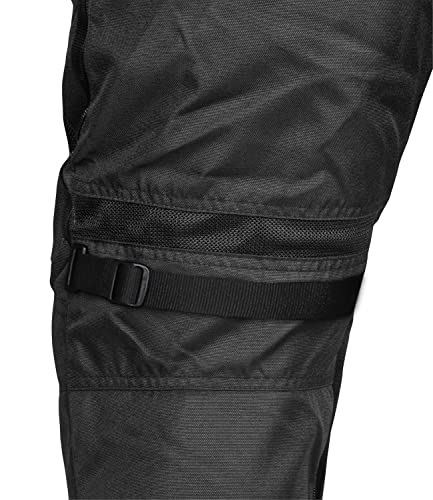 Image of Rynox Advento Pants - Motorcycle Riding Pants | Impact Protection | Abrasion Resistance | Active Ventilation - Black | 3XL