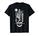 BLACK SUN Praying Skeleton - Occult Sacred Geometry T-Shirt