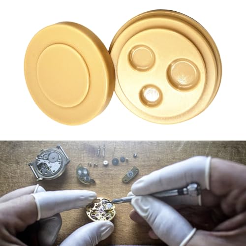 Snorvixre Gobelet à huile de montre avec plusieurs compartiments, bac récupérateur de graisse, outil d'horloger précis, construction en plastique, pour réparation, coque pour l'entretien de la montre – vue 2