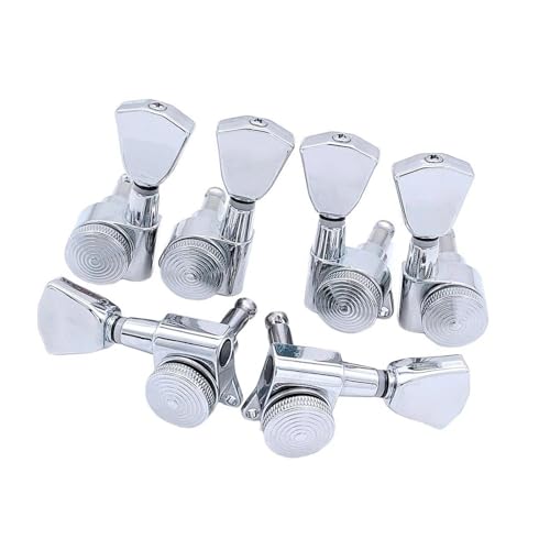 Bouton de réglage de guitare 3L3R argenté avec mécanisme de verrouillage précis