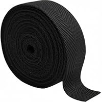 GOS Best Supplies Cinta de Correa Mochilas 5 Metros Equipaje Cinturones (Negro, 25 mm)