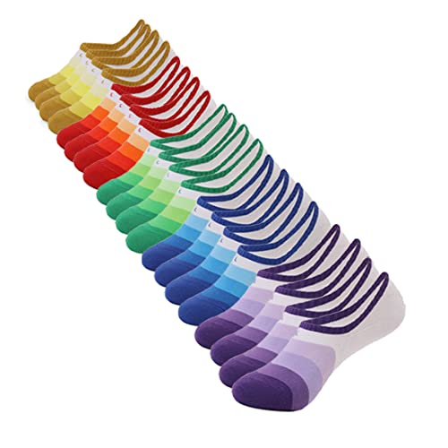 Image of HHX YONLEE Ankle Socks Striped patterned Casual Socks 8 /10 Pairs Gift Box