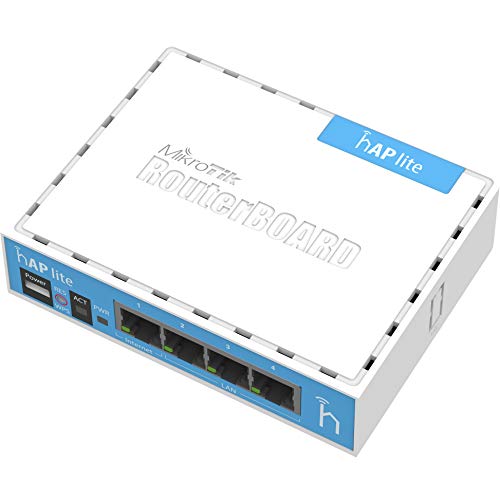 Mikrotik hAP lite Internal White WLAN access point - WLAN access points (10,100 Mbit/s, 32 MB, QCA9531 650MHz, 1.5 dBi, 3 W, White)