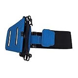SEWACC Verstellbares Drehbares Handy Armband Atmungsaktiver Großer Armbügelhalter für Smartphones mit und Kopfhöreröffnung für Outdoor Sport und Joggen Geeignet Farbe Blau